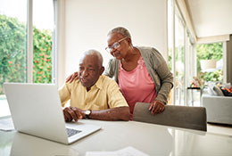 Photo of a couple researching about estate planning. Link to Life Stage Gift Planner Over Age 70 Situations. Photo of a couple researching about estate planning. Link to Life Stage Gift Planner Over Age 70 Situations.